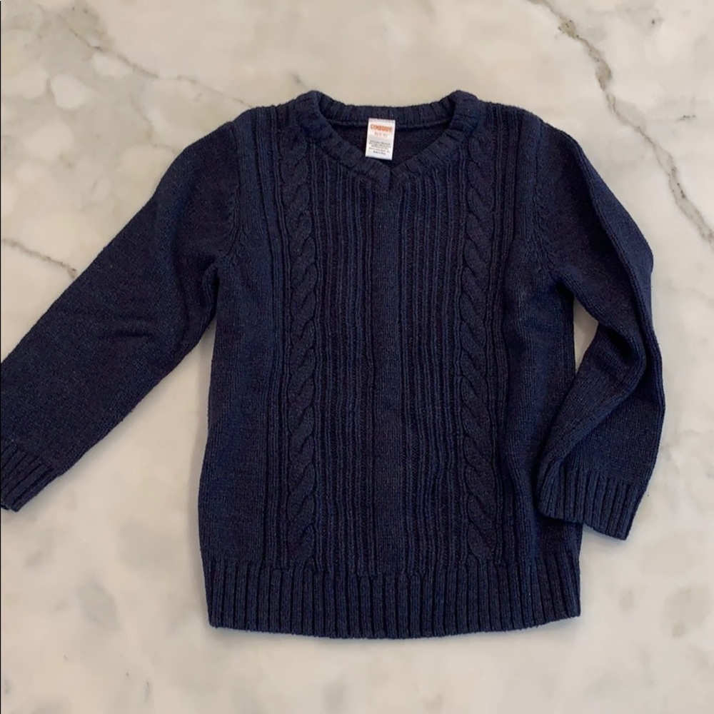Boys navy knit sweater. Sz S